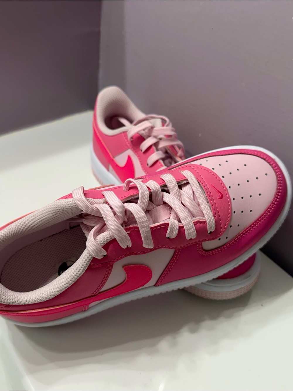 Nike Kids Pink and Light Pink Low-Top Sneakers